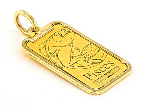 24k Yellow Gold 2g Aries Ingot with 14k Yellow Gold Frame
