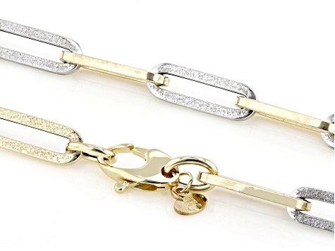 14k Yellow Gold and Rhodium Over 14k White Gold 5.5mm Two-Tone