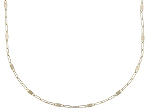 14k Yellow Gold 2mm Paperclip Petali 18" Necklace