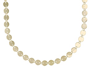 14k Yellow Gold 4mm Mirror Circles 20" Necklace