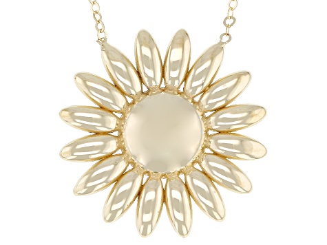 ★daisy★✾14kgf 14k Yellow Gold Daisy Necklace - SFO056 | JTV