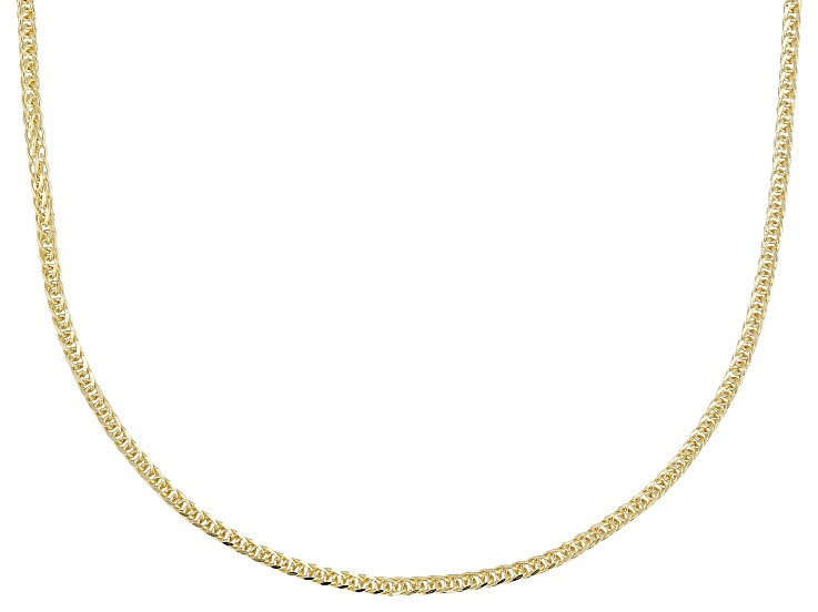 14k Yellow Gold 1.5mm 4-Sides Diamond Cut Spiga Milano 14" Necklace