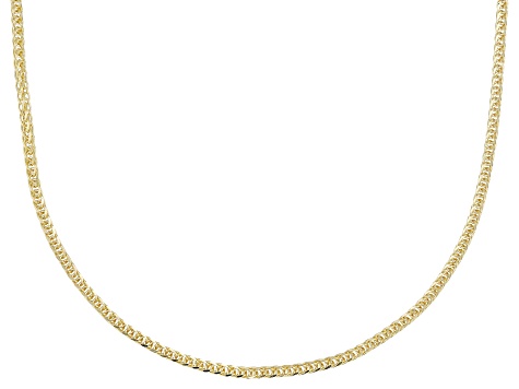 14k Yellow Gold 1.5mm 4-Sides Diamond Cut Spiga Milano 14" Necklace