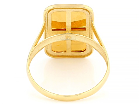 24k Yellow Gold 1g Ingot with 14k Gold Frame Ring - SFO073 | JTV