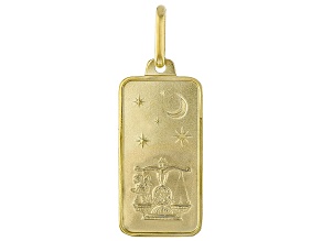 14k Yellow Gold Libra Zodiac Pendant