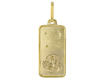 Pre-Owned 24k Yellow Gold 1g Snake Ingot and 10k Yellow Gold Frame Pendant