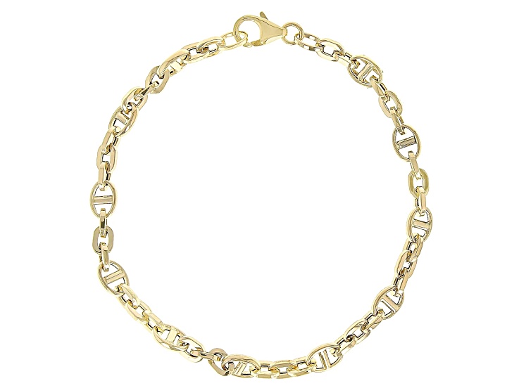 14k Yellow Gold 5.3mm Oval Mariner Link Bracelet - SFO111 | JTV