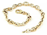 14k Yellow Gold 5.3mm Oval Mariner Link Bracelet