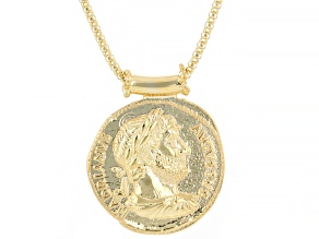 14k Yellow Gold Adriano Ancient Roman Coin 18" Necklace