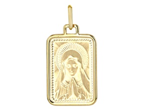 14k Yellow Gold "Praying Grace" Tag Pendant