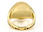14k Yellow Gold Flower Ricami Signet Ring