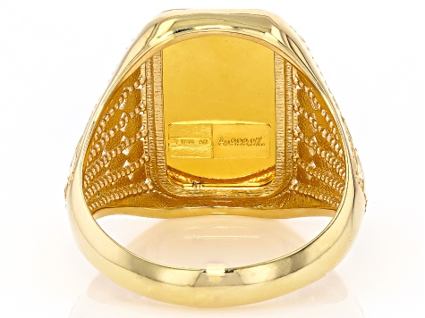 24k Yellow Gold 1g Ingot with 14k Gold Diamond Cut Petali Band