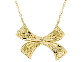 14k Yellow Gold Bow Ricami 18" Necklace