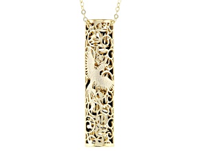 14k Yellow Gold Phoenix Ricami Bar 18" Necklace