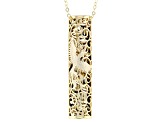 14k Yellow Gold Phoenix Ricami Bar 18" Necklace