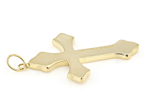 14k Yellow Gold Cross Ricami Pendant