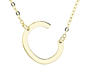 14k Yellow Gold Initial 18" Necklace