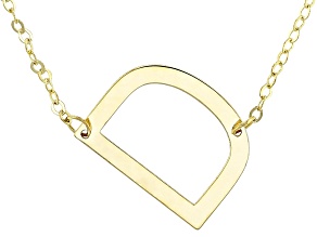 14k Yellow Gold Initial 18" Necklace