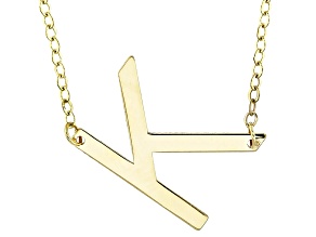 14k Yellow Gold Initial 18" Necklace