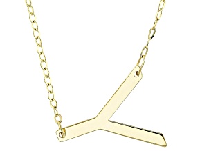 14k Yellow Gold Initial 18" Necklace