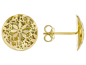 14k Yellow Gold Ricami Coin Studs