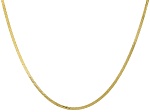 14k Yellow Liquid Gold 1.25mm Herringbone 18" Necklace