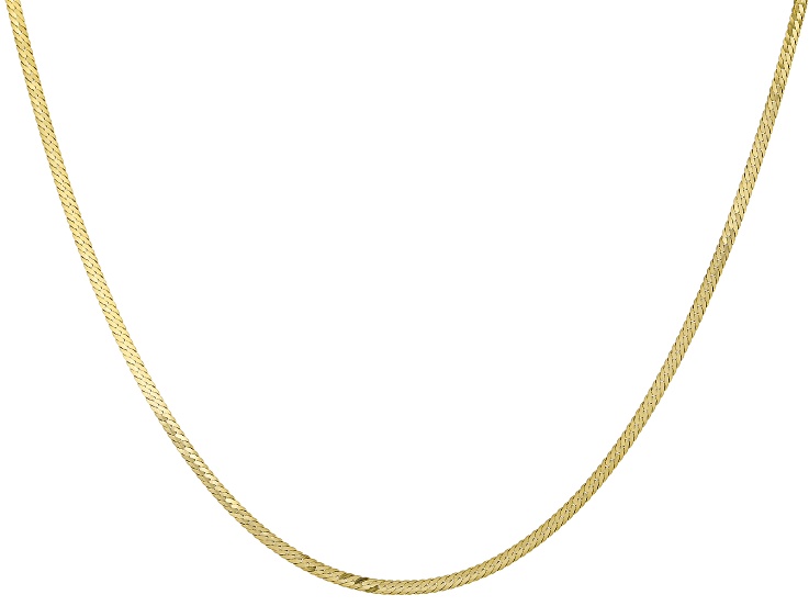14k Yellow Liquid Gold Herringbone 20" Necklace