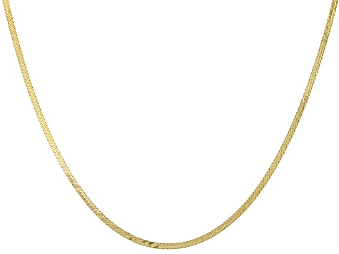 14k Yellow Liquid Gold Herringbone 20" Necklace