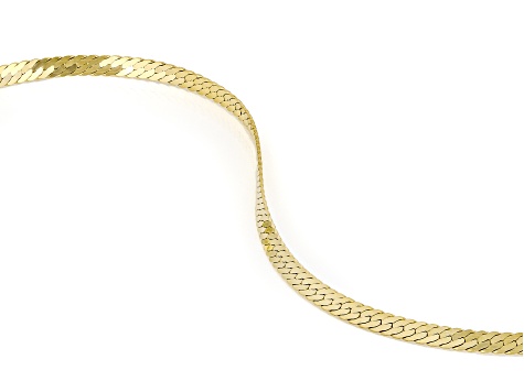 14k Yellow Liquid Gold Herringbone 20" Necklace