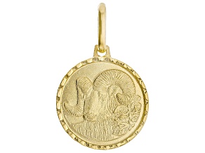 14k Yellow Gold Zodiac Pendant