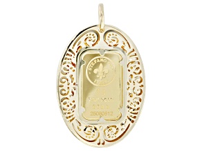 24k Gold 1g Classic Ingot with 14k Gold Renaissance Ricami Frame