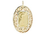24k Gold 1g Classic Ingot with 14k Gold Renaissance Ricami Frame