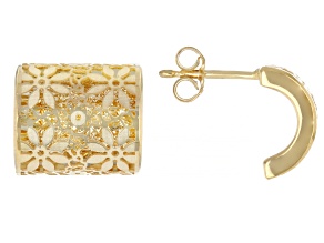 14k Yellow Gold Ricami Embrace Stud Earrings