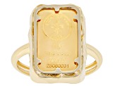24k Gold Classic Ingot with 14k Gold Nugget Frame