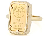 24k Gold Classic Ingot with 14k Gold Nugget Frame