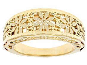14k Yellow Gold Ricami Uffizi Gallery Band Ring