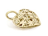 14k Yellow Gold Ricami Onde Heart Pendant