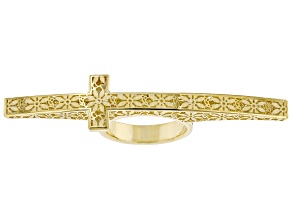 14k Yellow Gold Grande Croce Ricami Ring