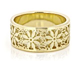 14k Yellow Gold Ricami Cigar Band Ring