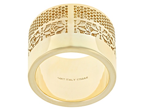 14k Yellow Gold Multi-Row Ricami Band Ring