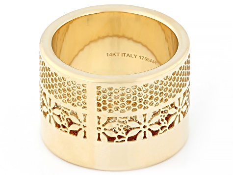 14k Yellow Gold Multi-Row Ricami Band Ring