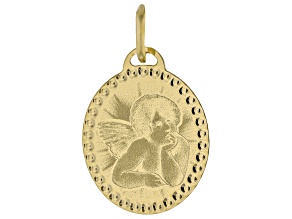 14k Yellow Gold Cherub Medal