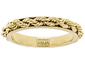 14k Yellow Gold 3.2mm Rope Band Ring