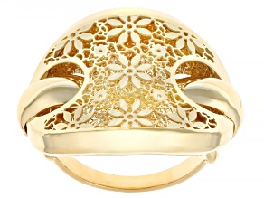 14k Yellow Gold Mariner Link Ricami Ring