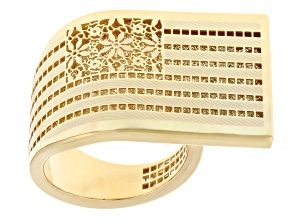 14k Yellow Gold American Flag Ricami Ring