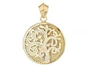 14k Yellow Gold Tree of Life Ricami Pendant