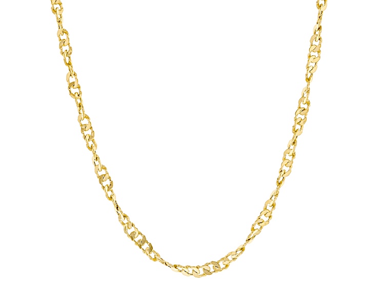 14k Yellow Gold 2.4mm Singapore 20" Chain
