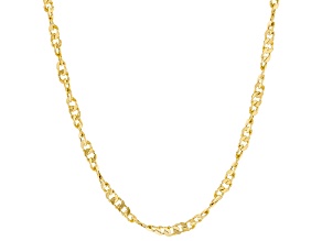 14k Yellow Gold 2.4mm Singapore 20" Chain