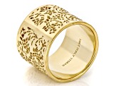 14k Yellow Gold Wide Ricami Band Ring - SFO294 | JTV