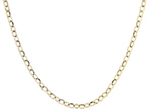 14k Yellow Gold 2mm Diamond Cut Rolo 16" Necklace